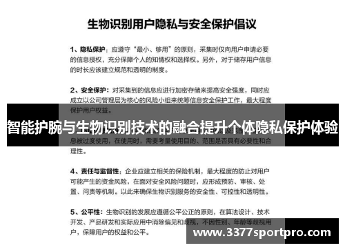 智能护腕与生物识别技术的融合提升个体隐私保护体验